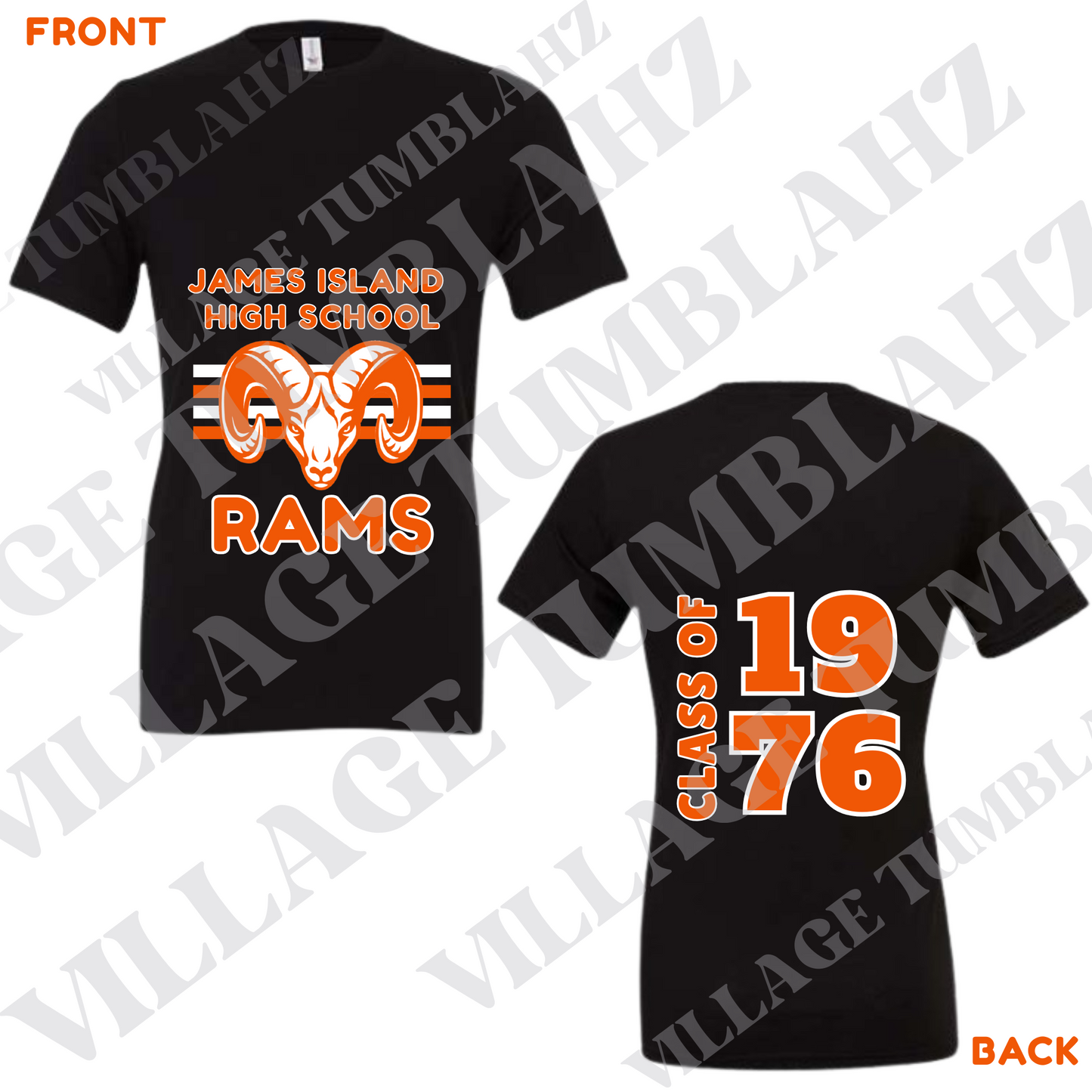 JAMES ISLAND RAMS TSHIRT - CLASS OF 1976