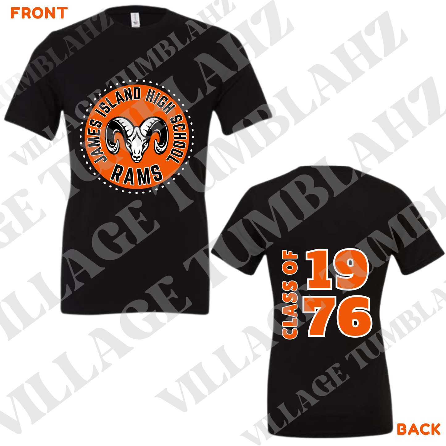 JAMES ISLAND RAMS TSHIRT - CLASS OF 1976