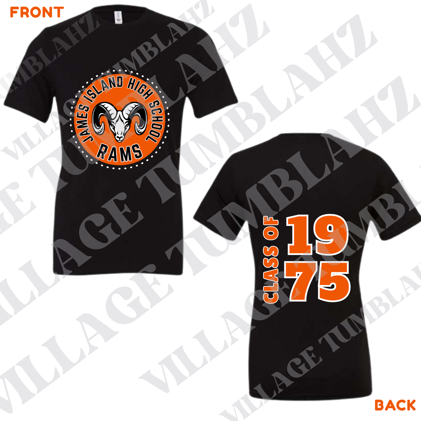 JAMES ISLAND RAMS TSHIRT - CLASS OF 1975