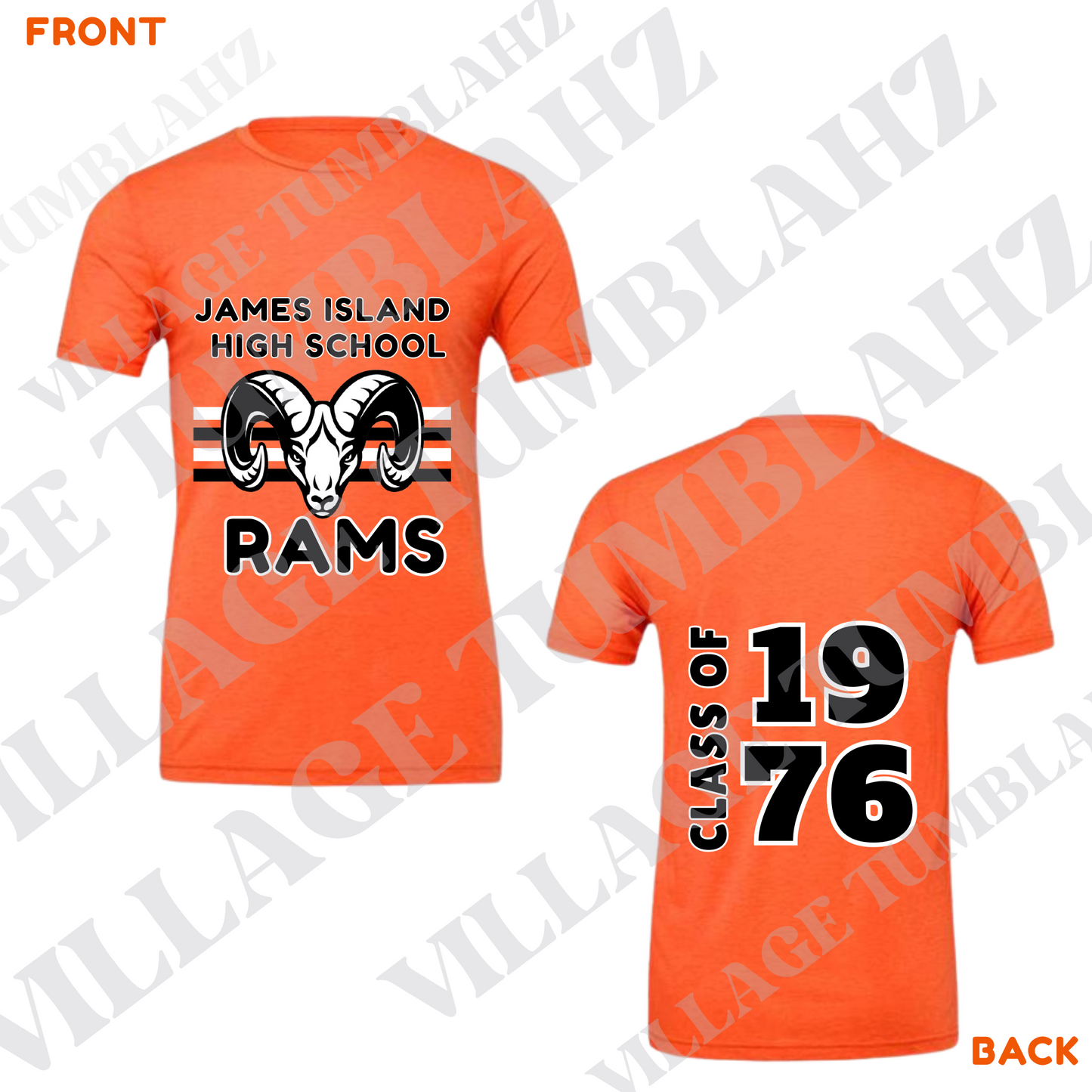 JAMES ISLAND RAMS TSHIRT - CLASS OF 1976