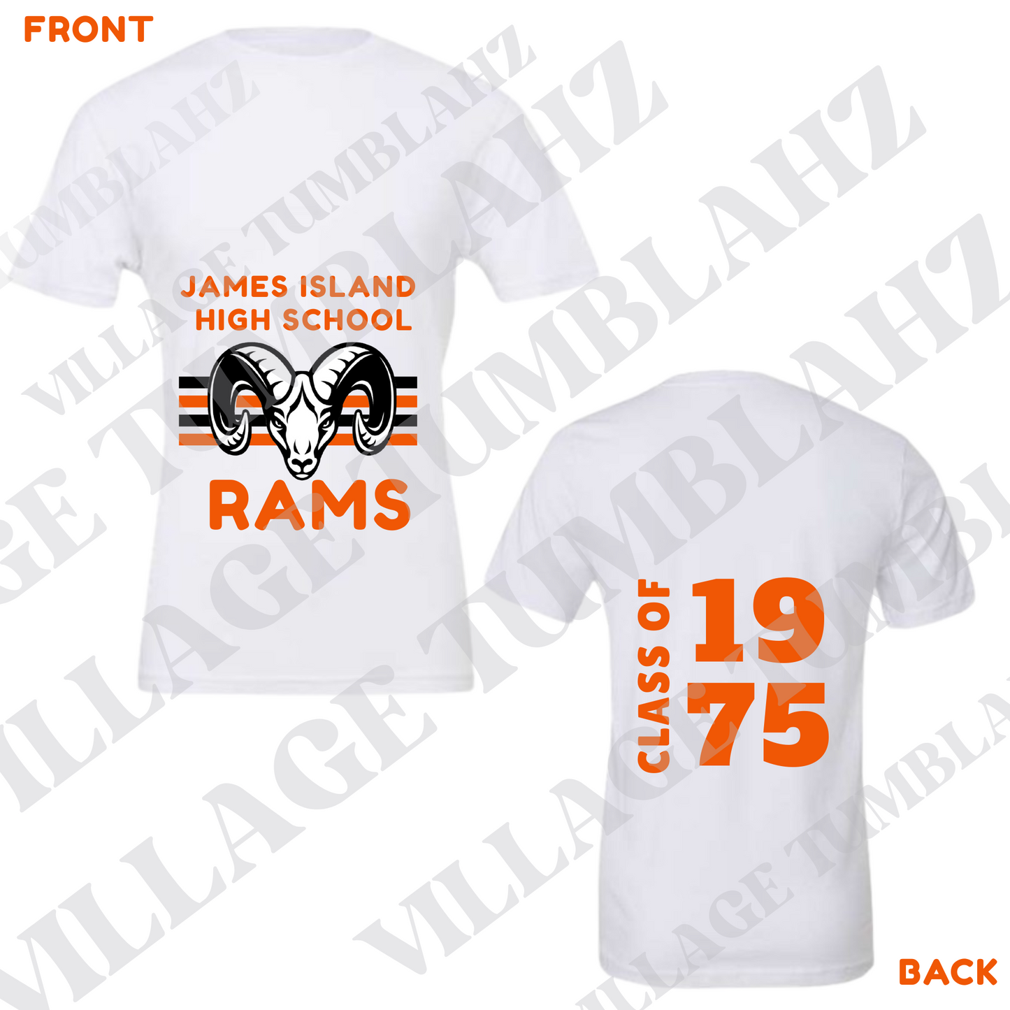 JAMES ISLAND RAMS TSHIRT - CLASS OF 1975