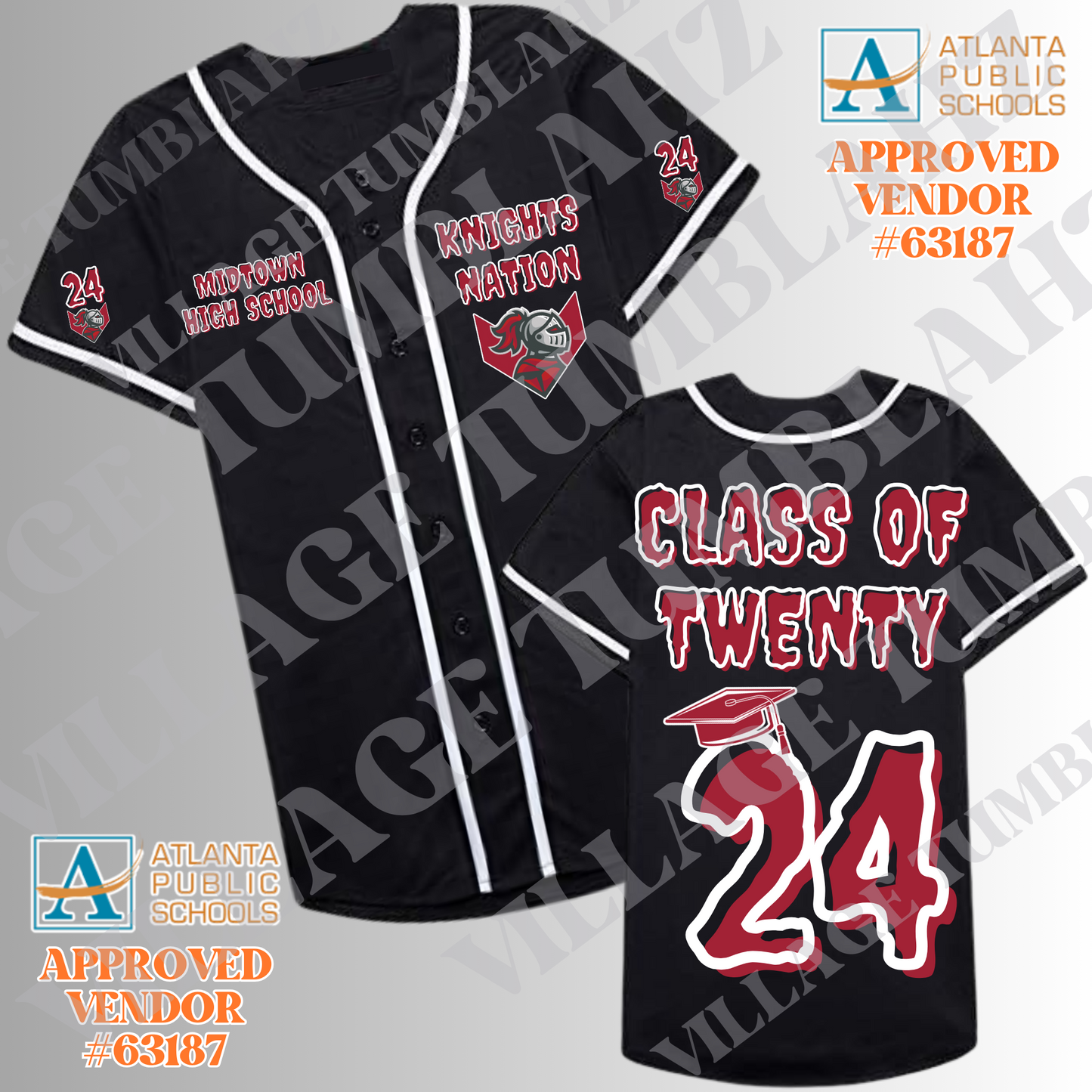 GRADUATION BASEBALL JERSEY - ATLANTA PUBLIC SCHOOLS