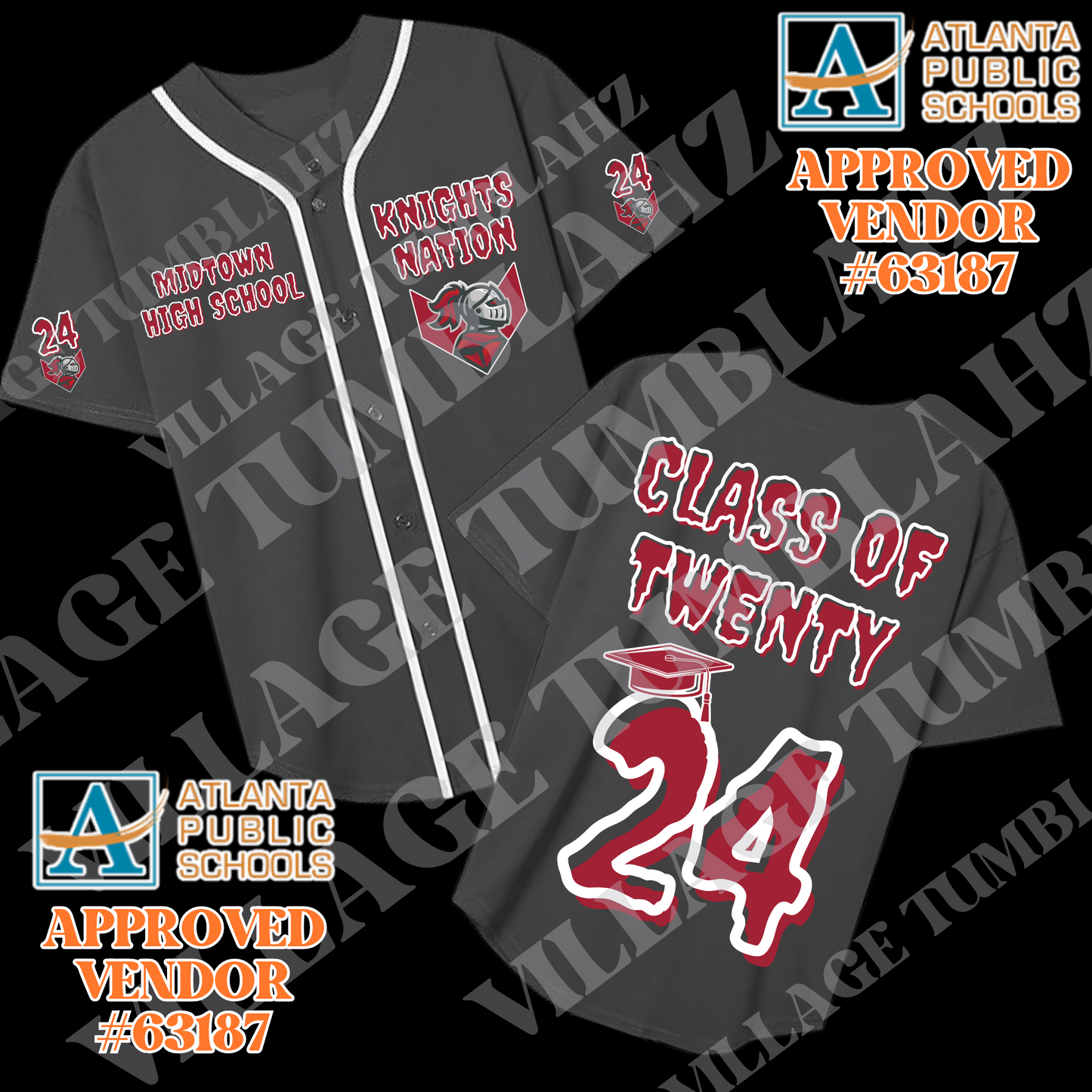 GRADUATION BASEBALL JERSEY - ATLANTA PUBLIC SCHOOLS