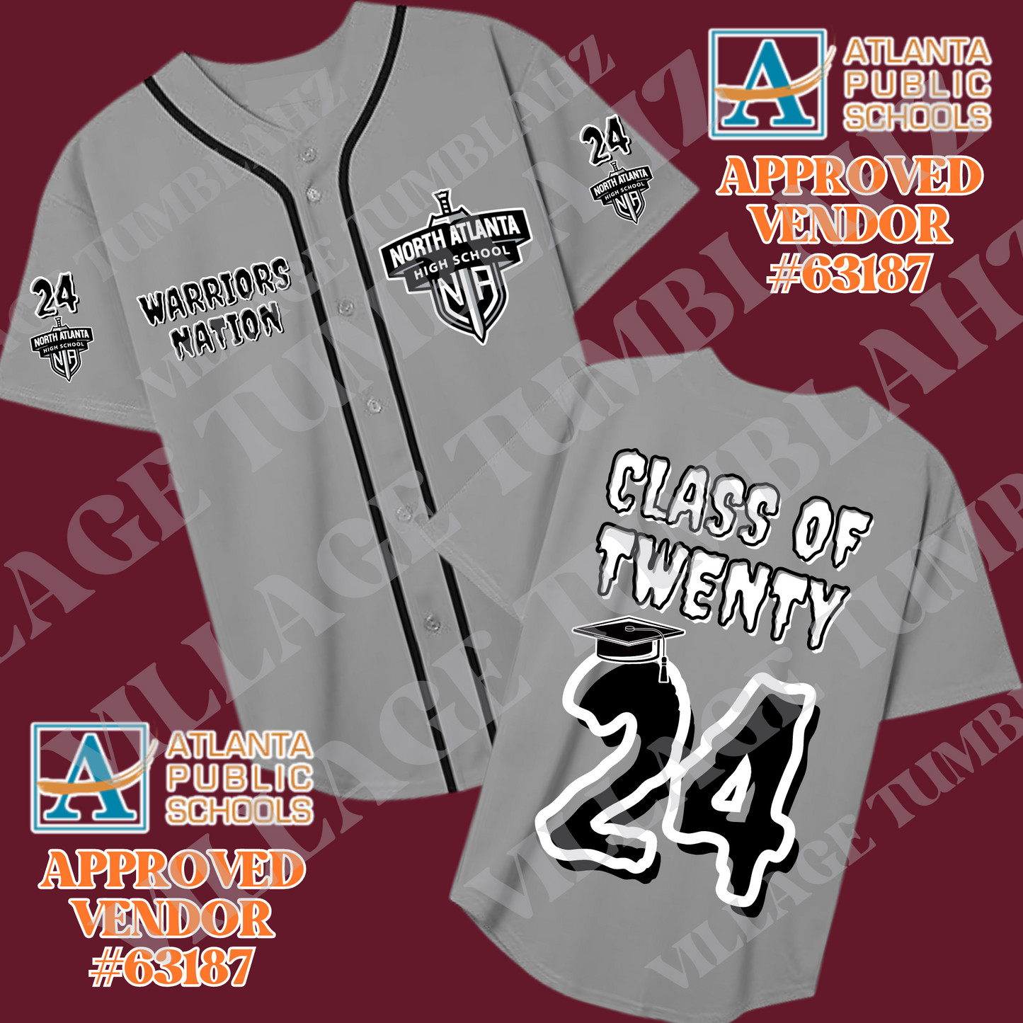 GRADUATION BASEBALL JERSEY - ATLANTA PUBLIC SCHOOLS